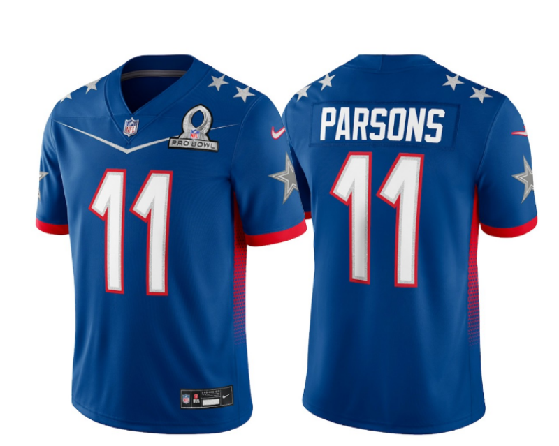 2022 Men Dallas cowboys #11 Parsons Nike blue Pro bowl Limited NFL Jersey  ->nfl hats->Sports Caps